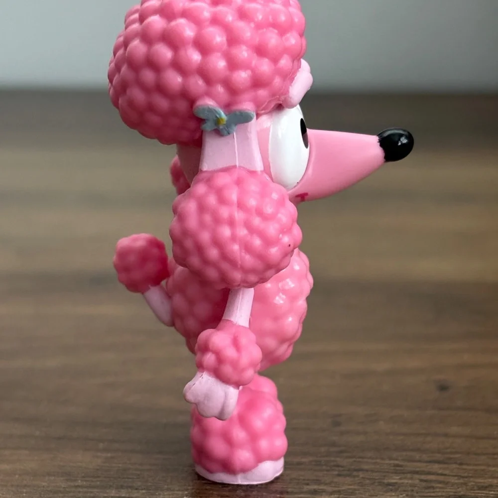 BLUEY Friends COCO Pink Poodle Poseable Dog Replacement Figure Toy Mates Cake
